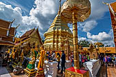 Chiang Mai - Wat Phra That Doi Suthep. The gilded chedi glittering in the sun. 